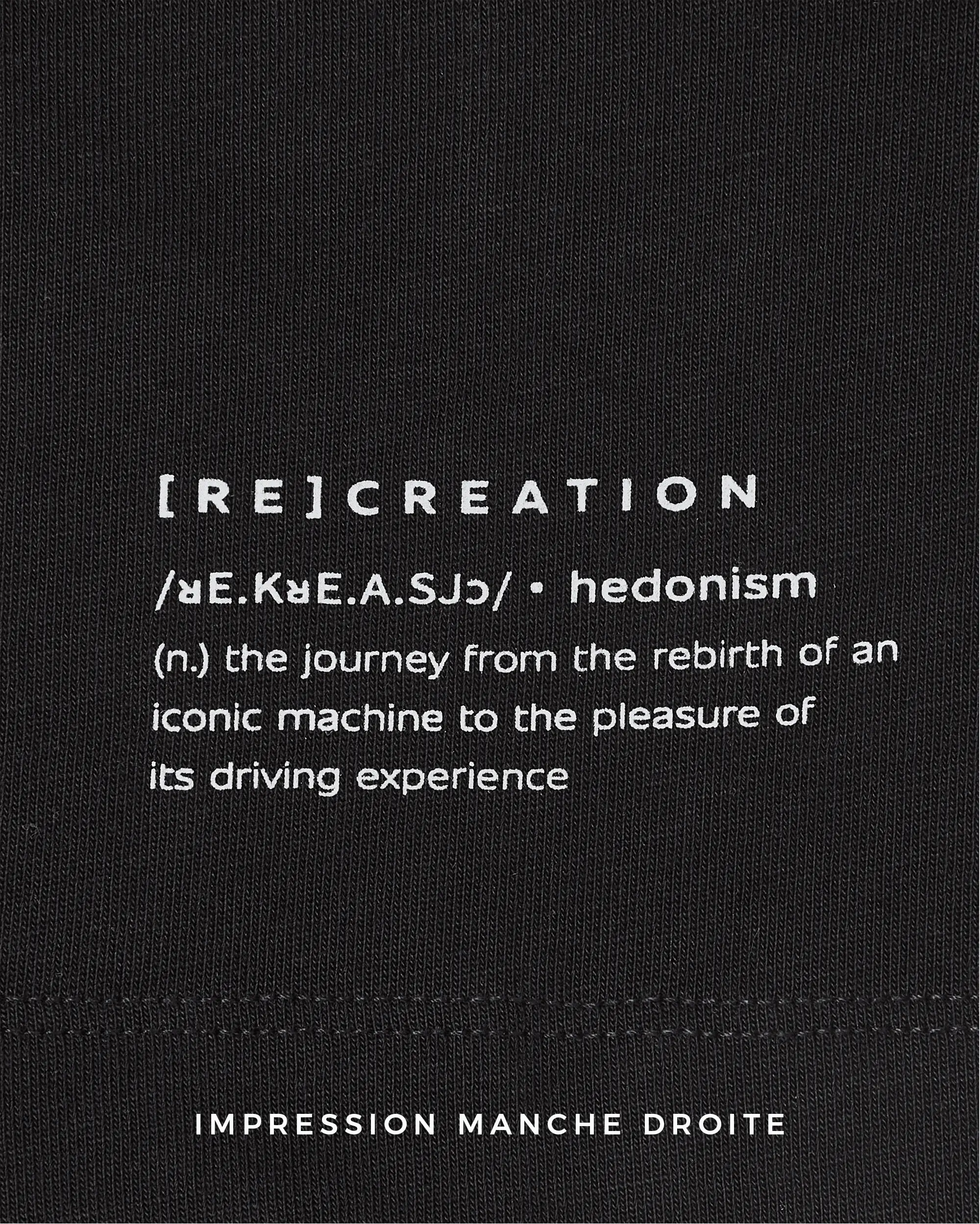 T-shirt Boxy Between the lines - Black Shades Hedonic
