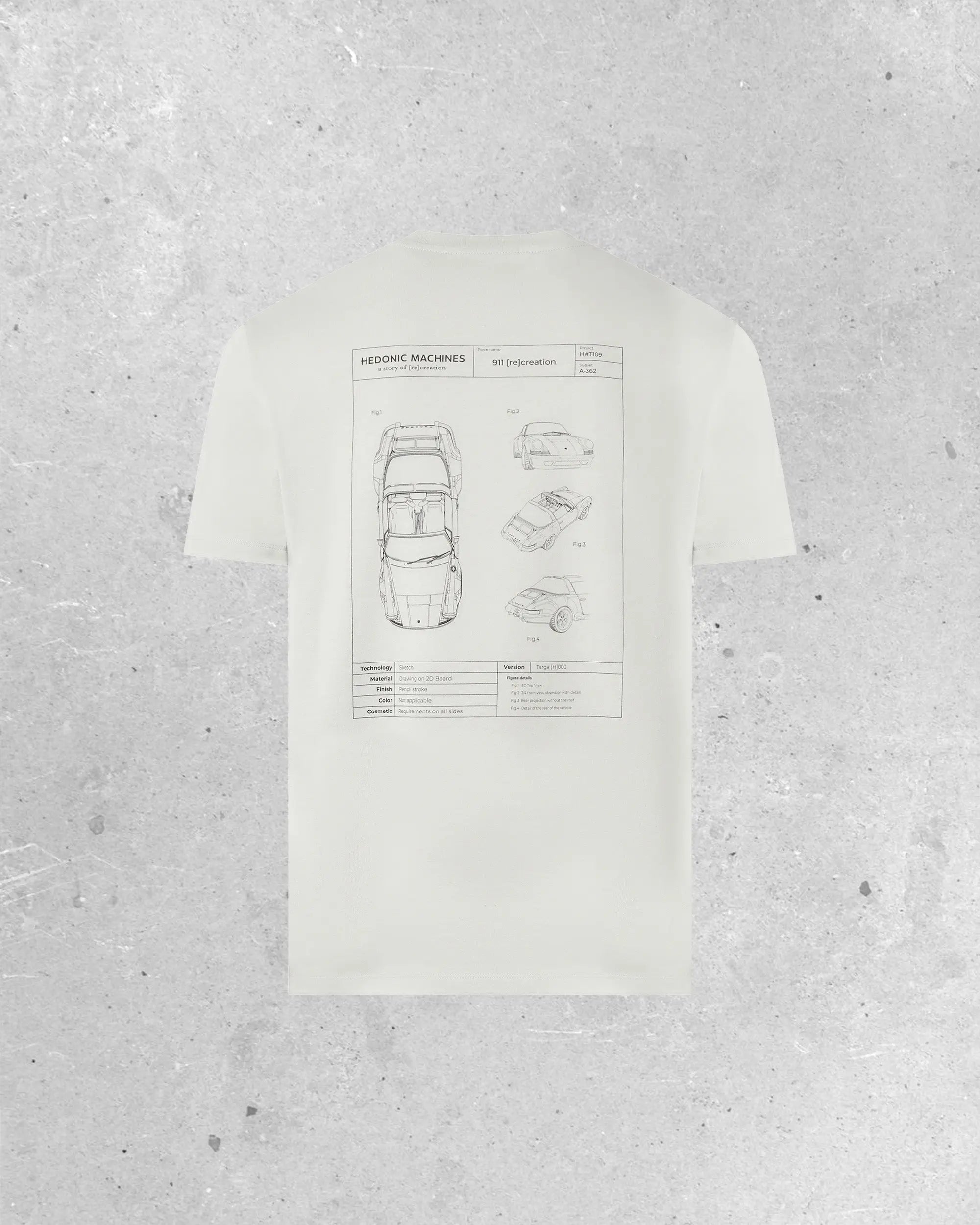 T-shirt Regular 911 Technical Sheet - White Hedonic