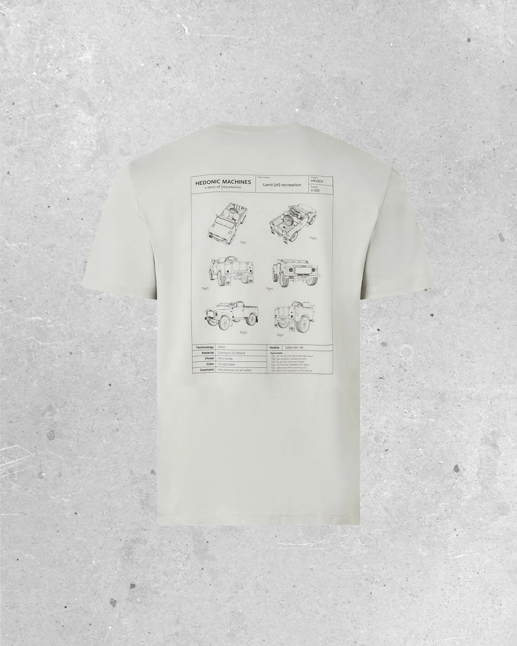 T-shirt Regular V8 Technical Sheet - White Hedonic