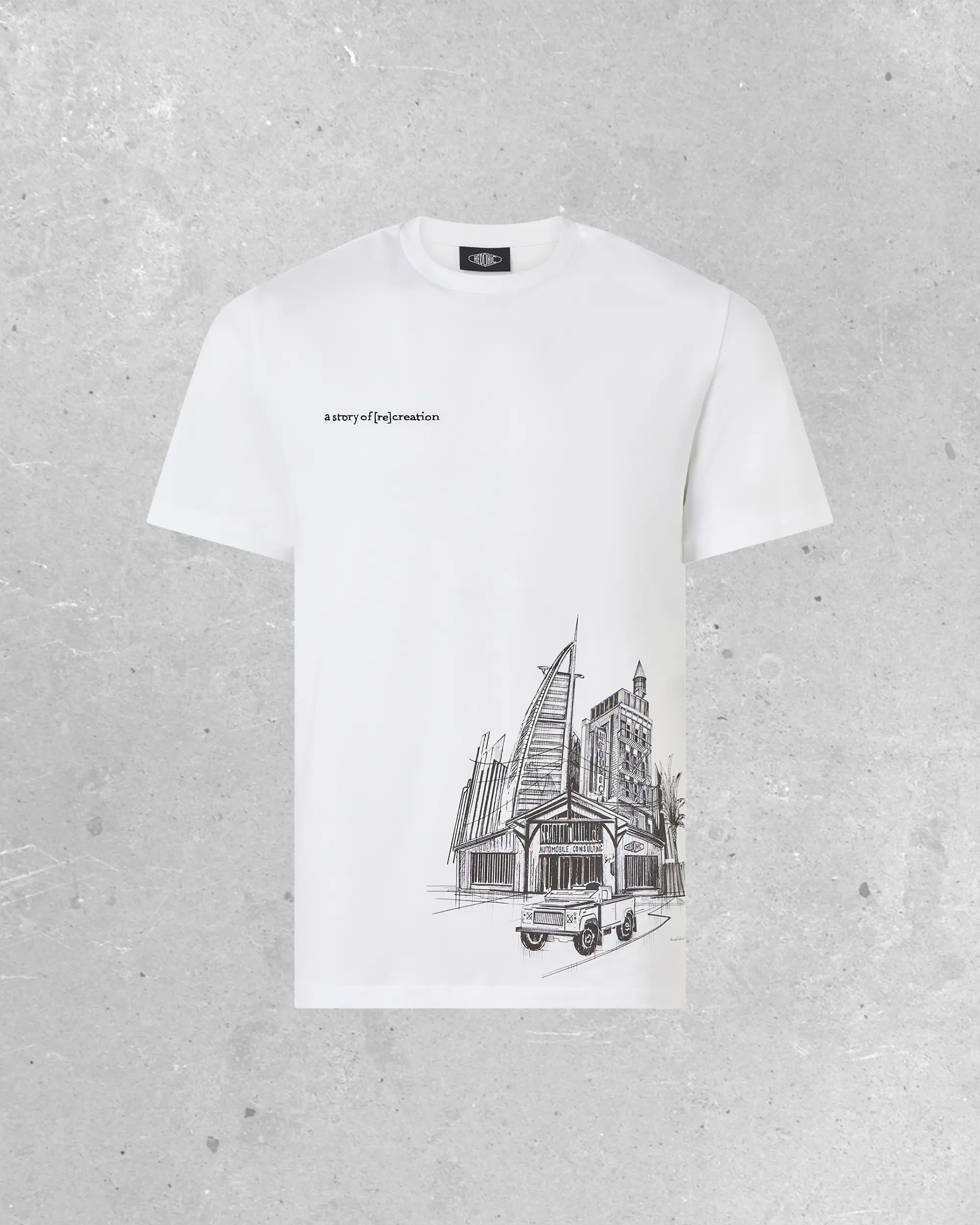 T-shirt Regular Travel with Vincent - White Hedonic