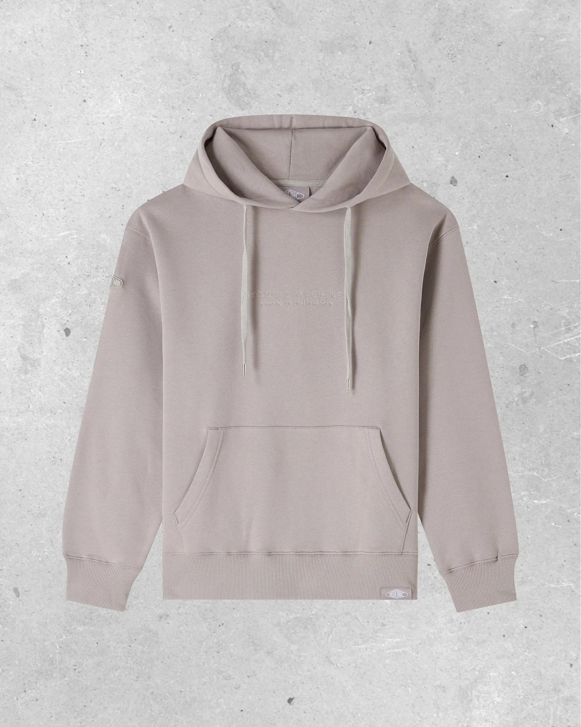 Sweat à capuche gris - Basics - Broderie Grège Hedonic