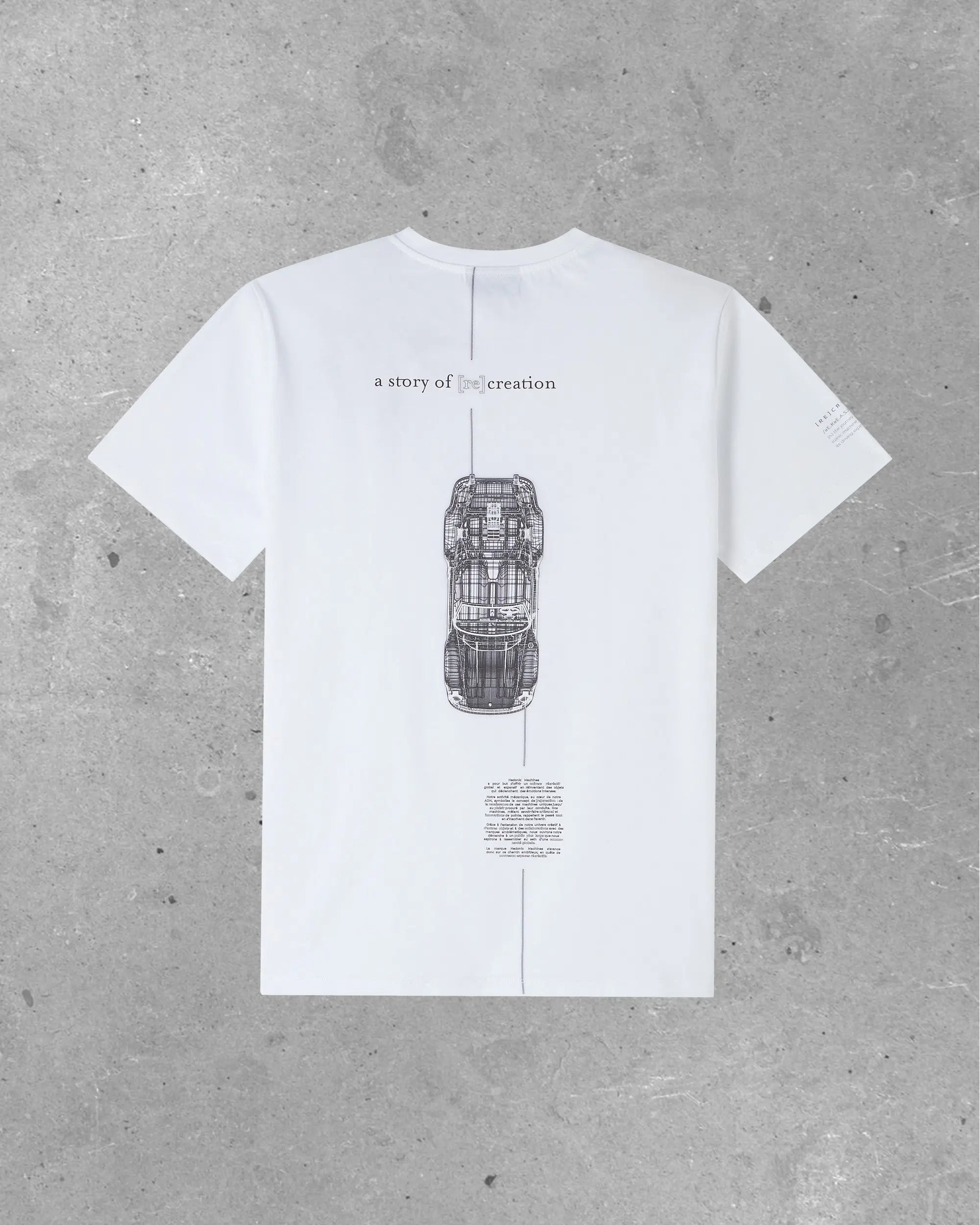 T-Shirt blanc - Entre les lignes Hedonic