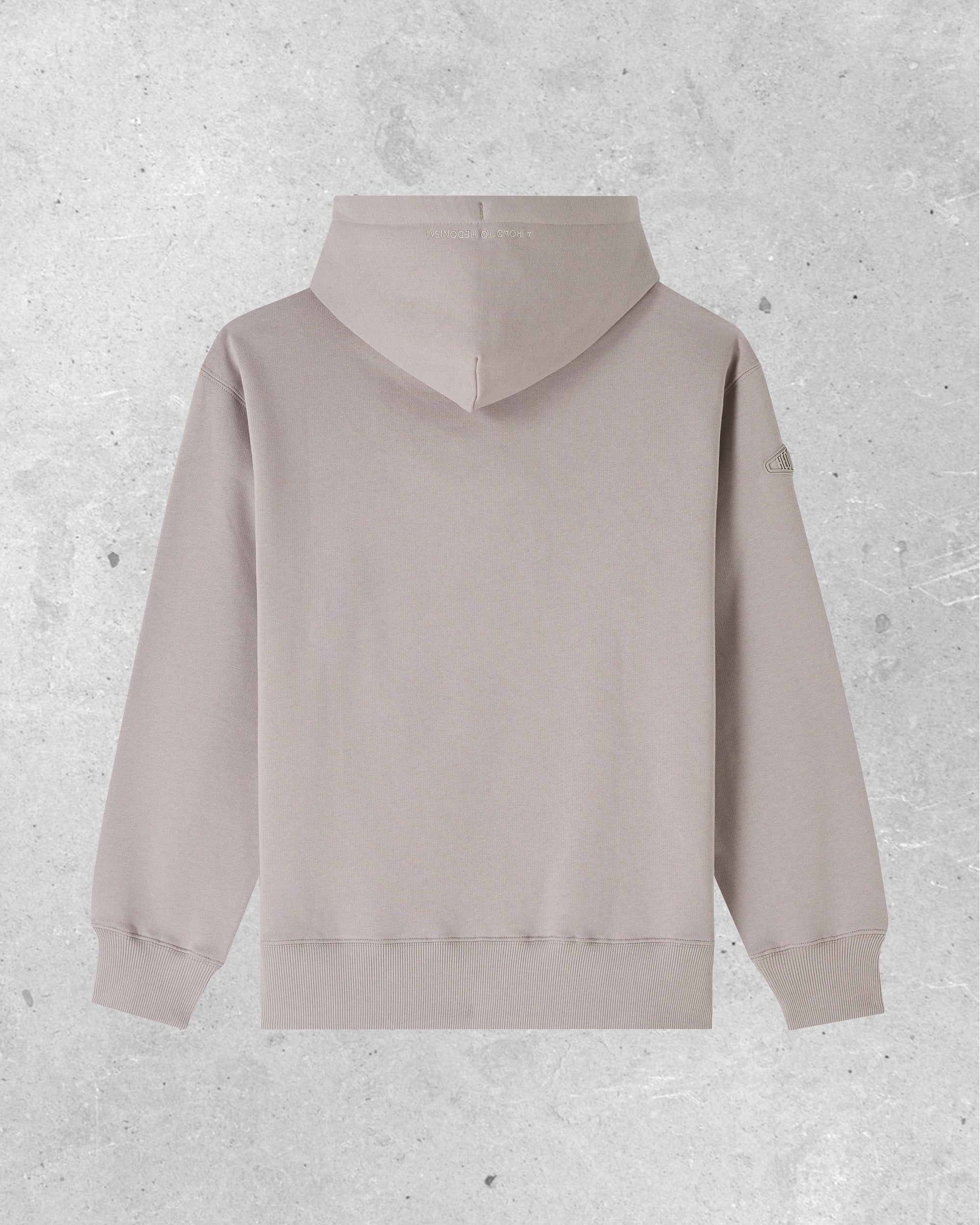 Sweat à capuche gris - Basics - Broderie Grège