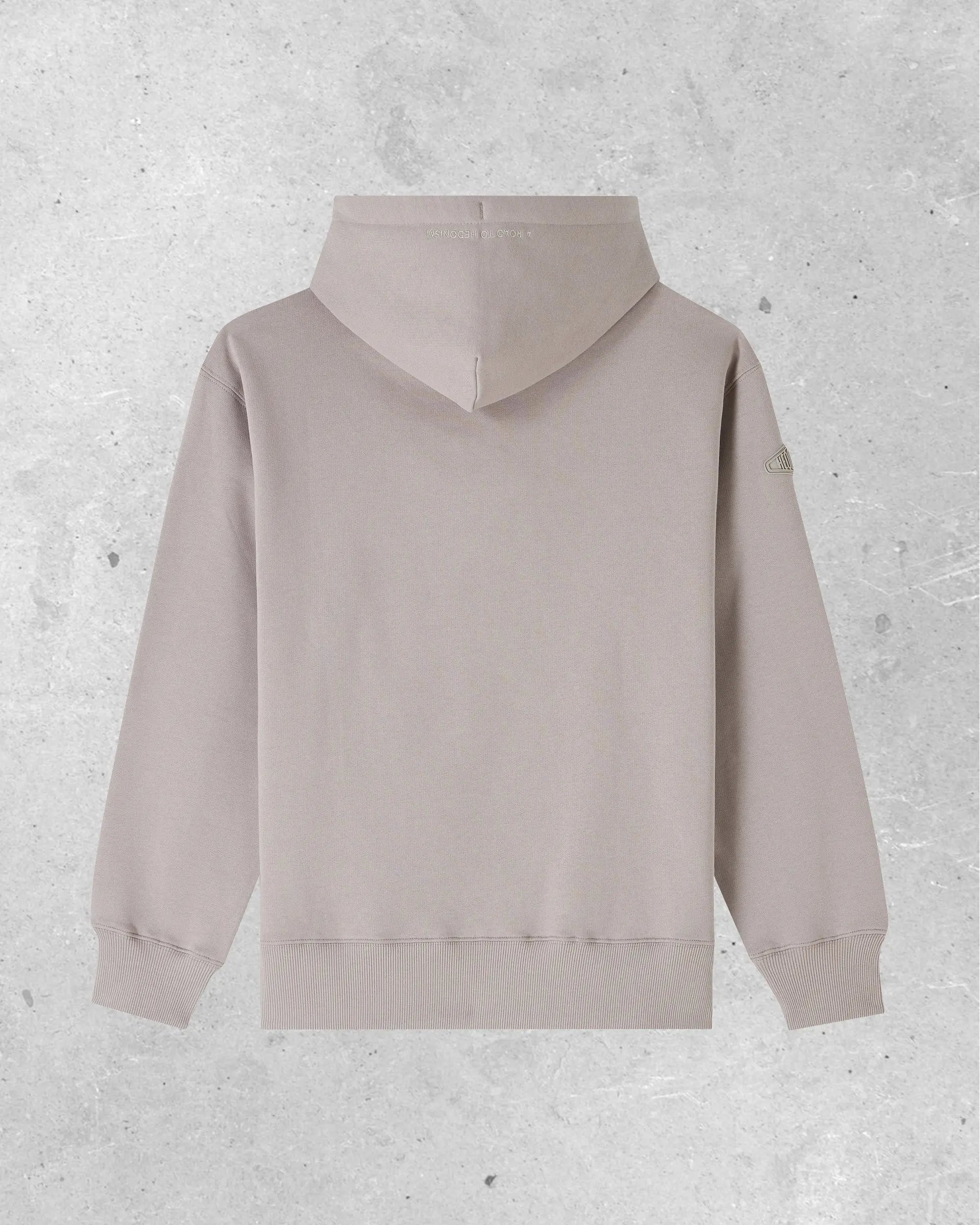 Sweat à capuche gris - Basics - Broderie Grège Hedonic