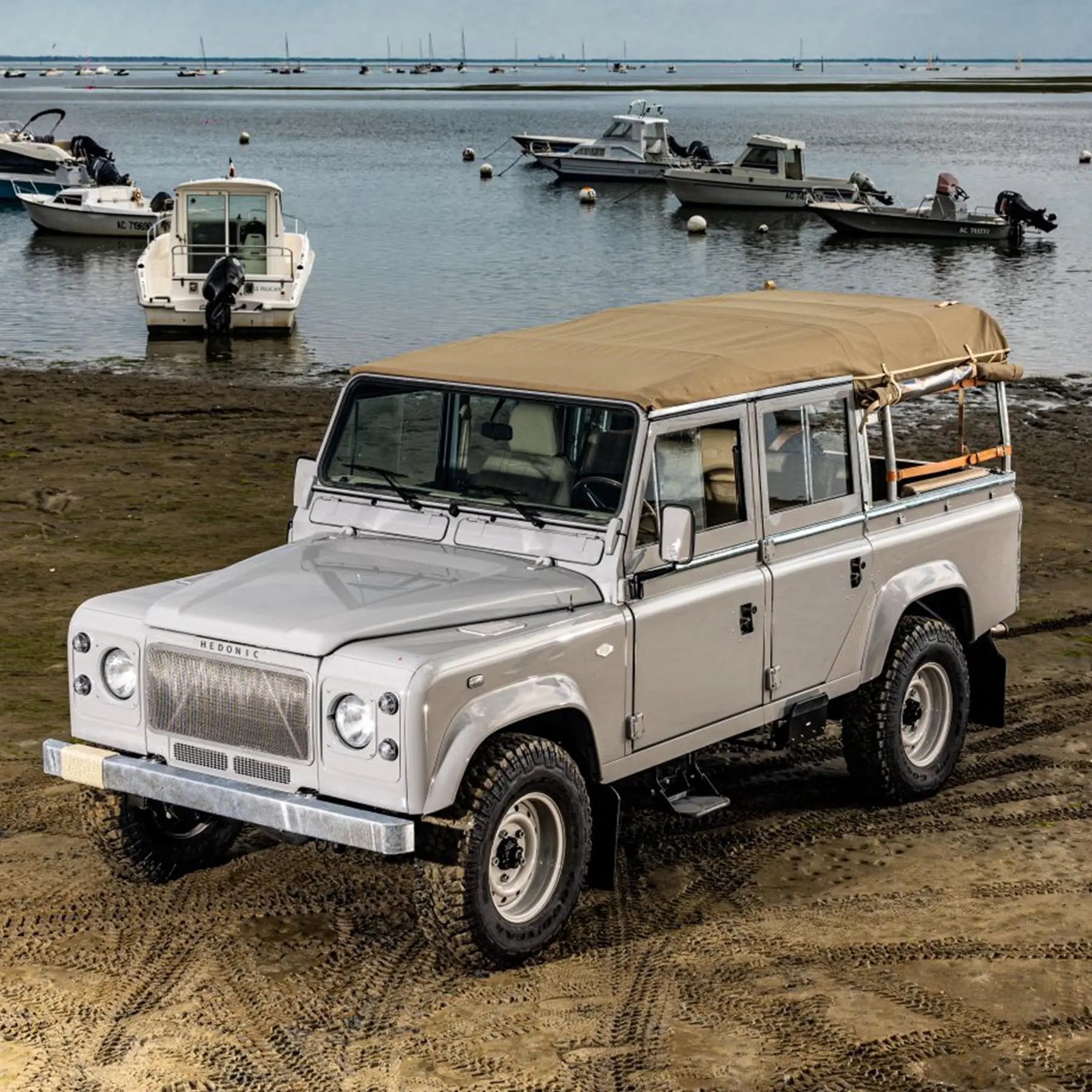 Land Rover Defender 110 Soft Top - Dove Grey - Custom By Hedonic Hedonic
