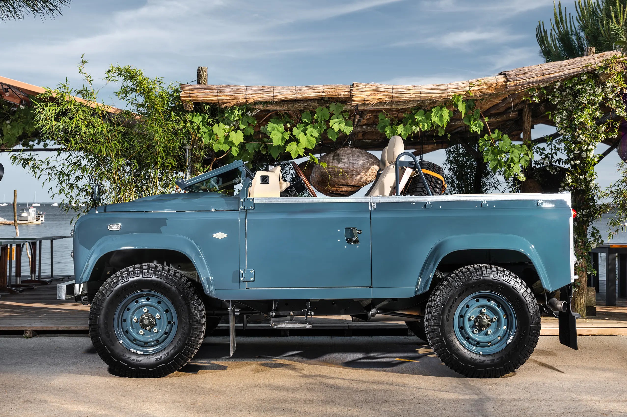 Land Rover Defender 90 Blue Soft Top - Custom Hedonic