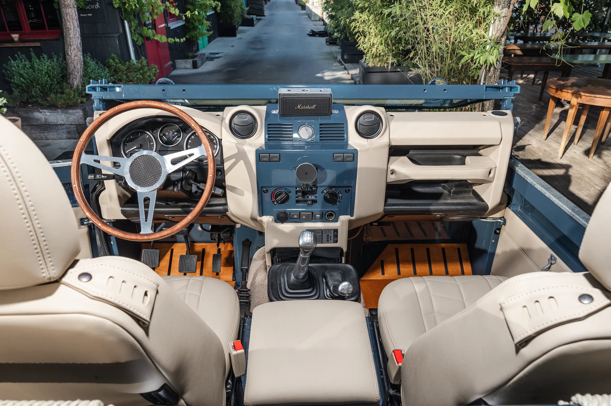 Land Rover Defender 90 Blue Soft Top - Custom Hedonic