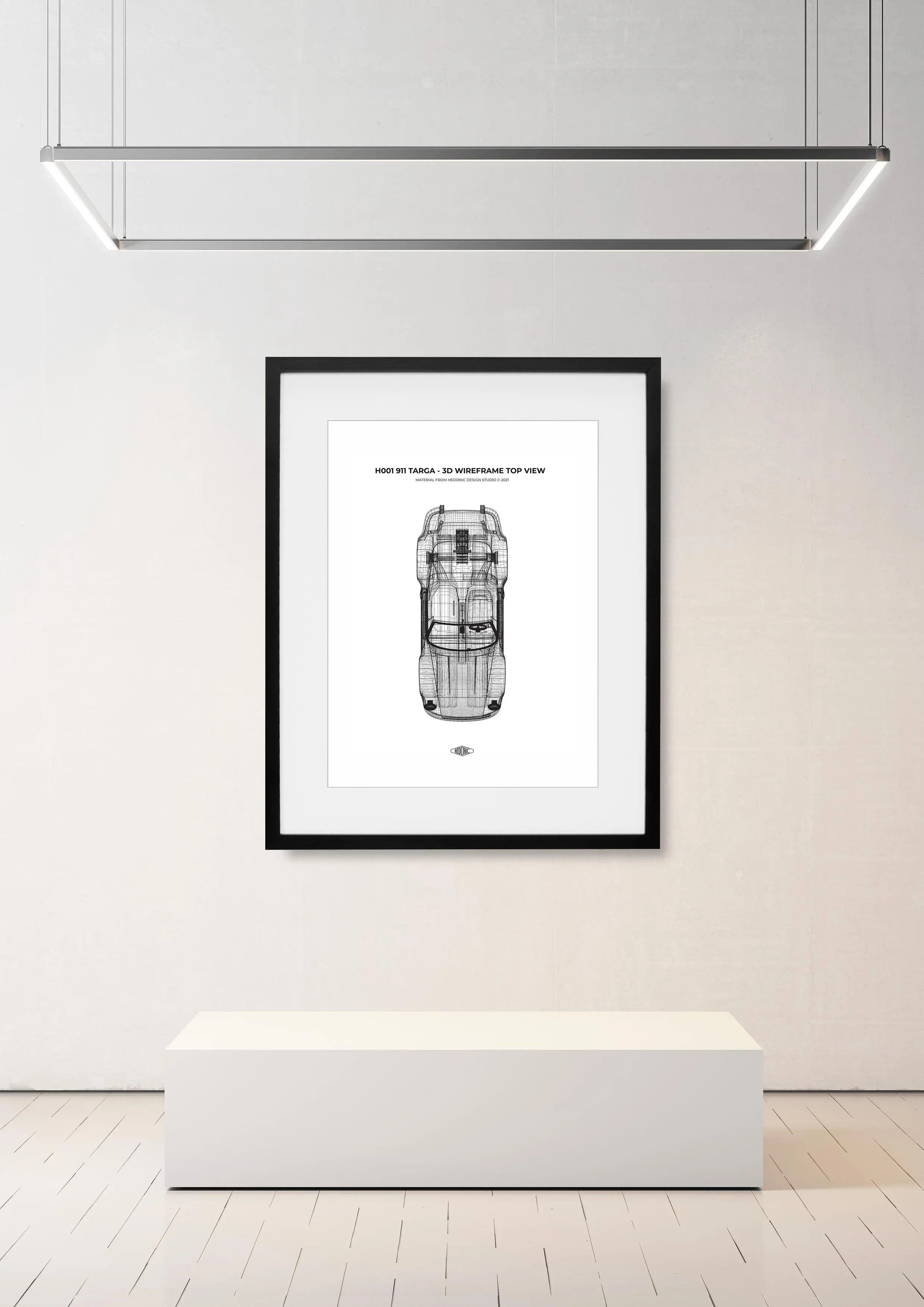 Photo HMS - H001 3D top view - Wireframe