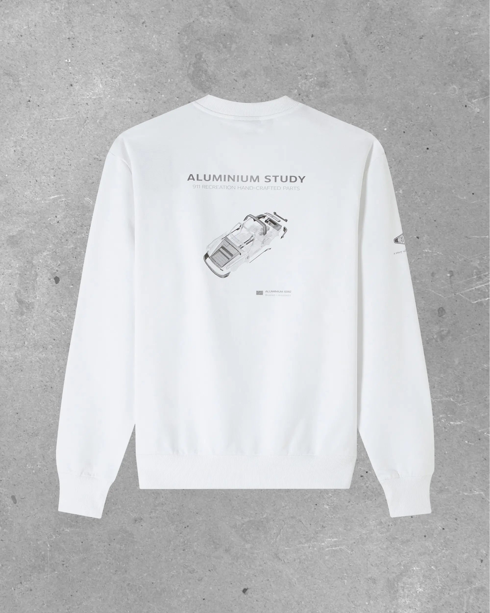 Sweat crewneck blanc - Aluminium study Hedonic