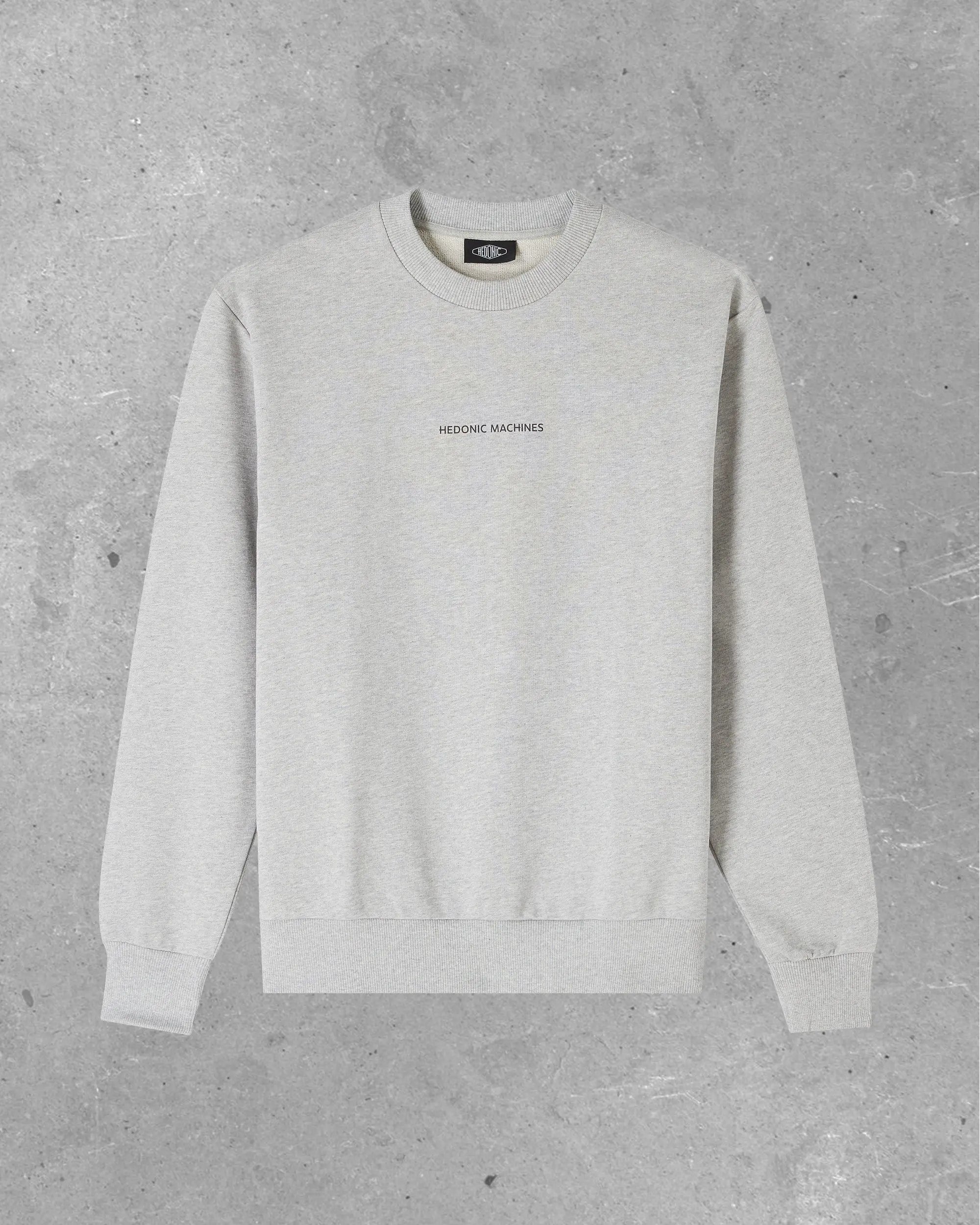 Sweat crewneck gris - Fiche technique Hedonic