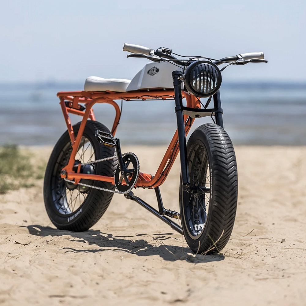 Hedonic x Super 73 Electric Bike - Orange &amp; White