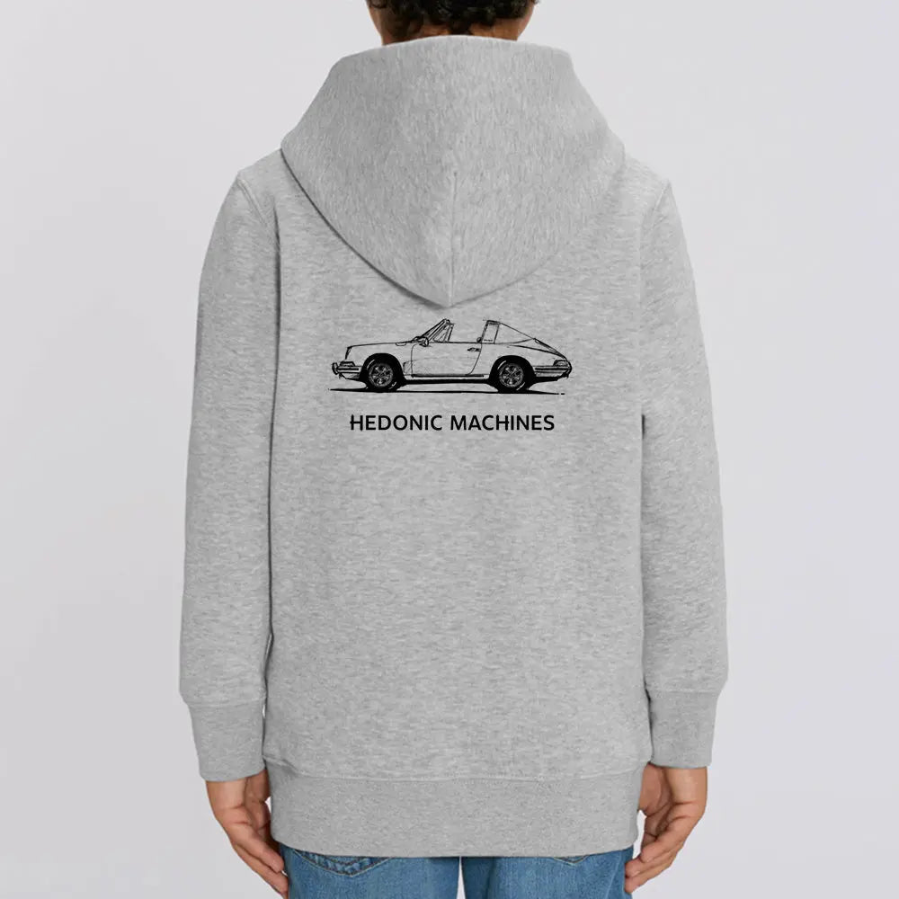 Sweat à capuche enfant gris HM - Porsche 911 Targa Hedonic