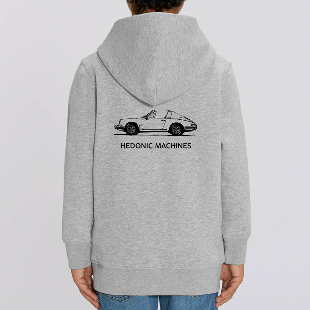 Sweat à capuche enfant gris HM - Porsche 911 Targa