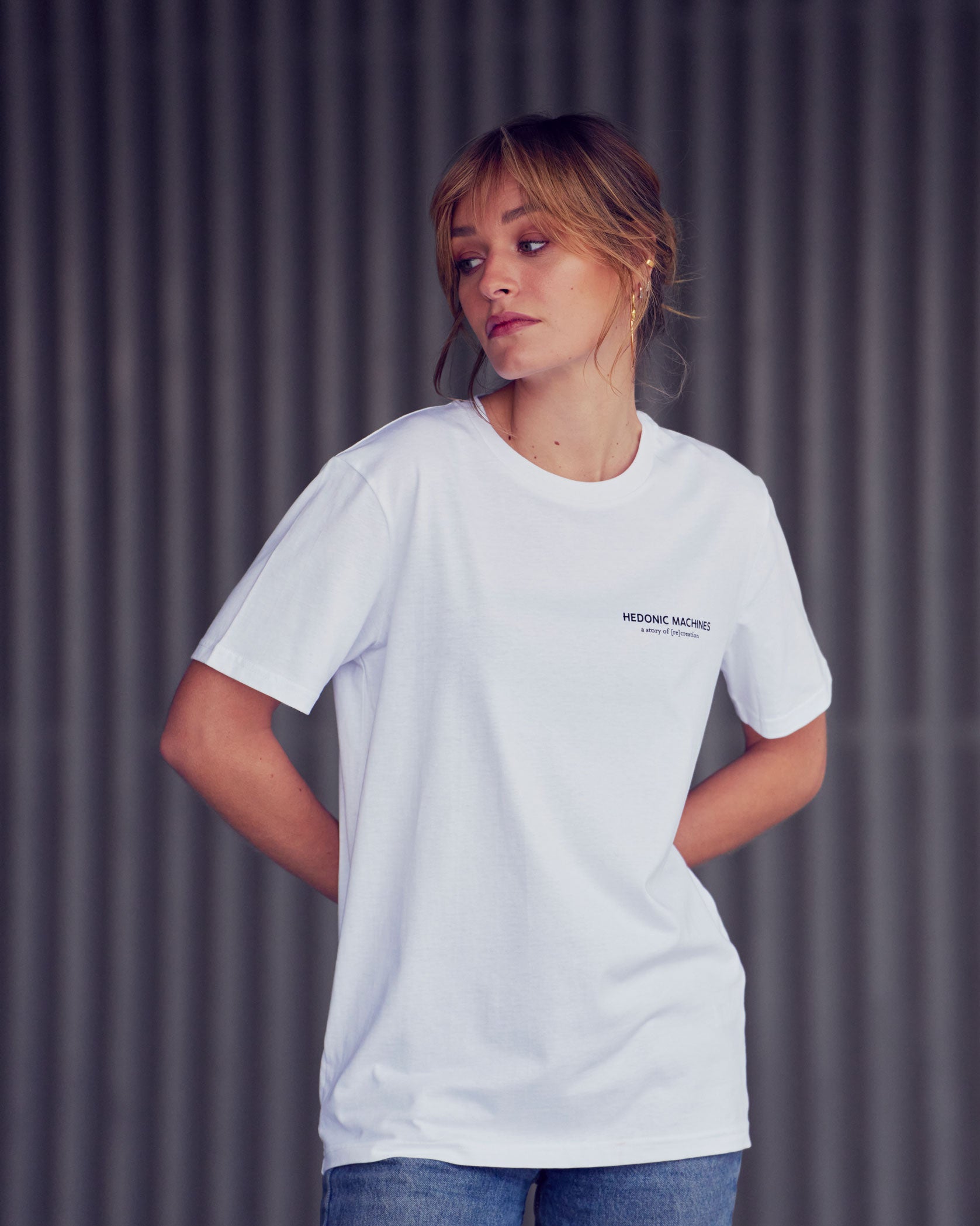 Hedonic Machines White T-Shirt - a story of [re]creation - basic