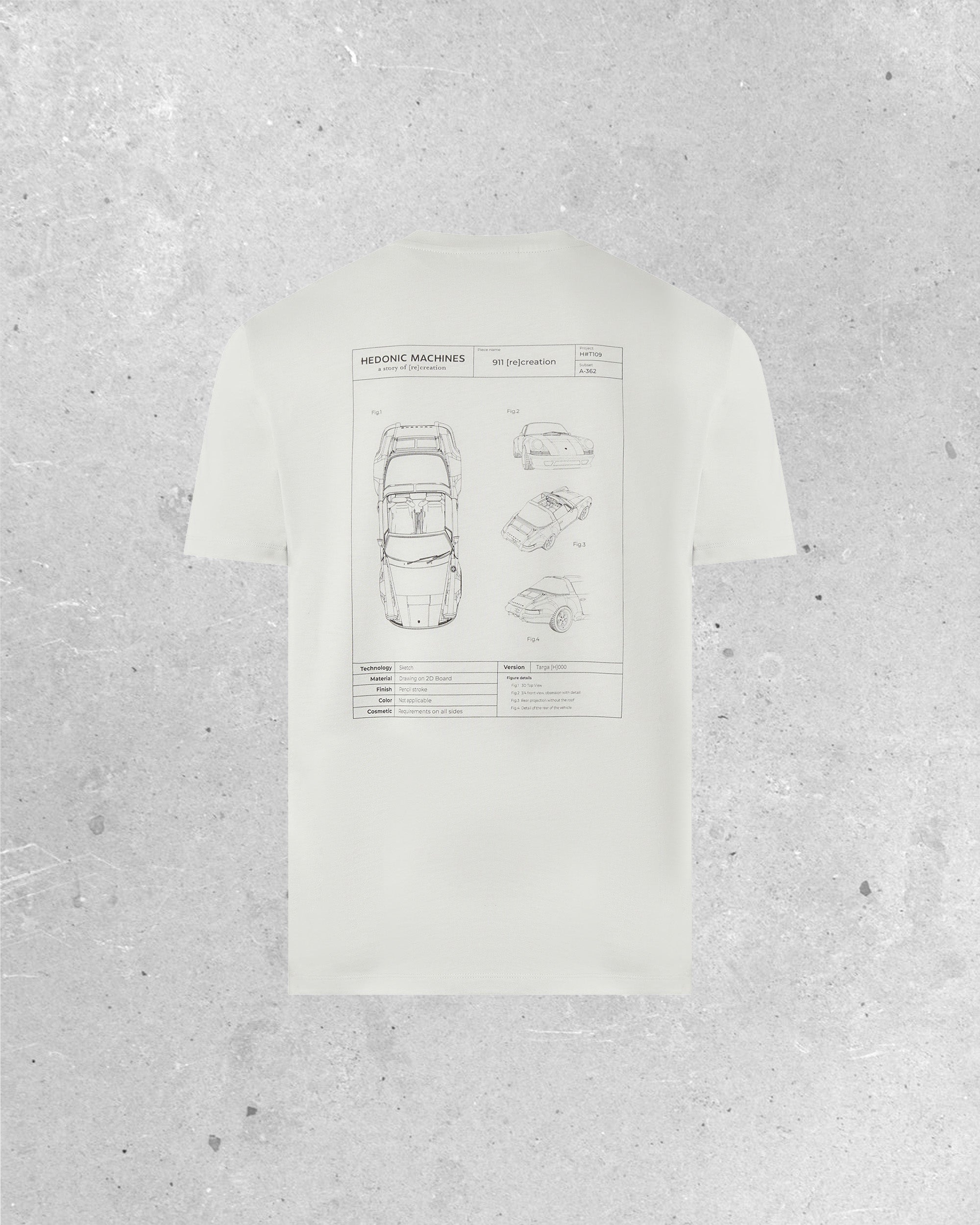 T-shirt Regular 911 Technical Sheet - White