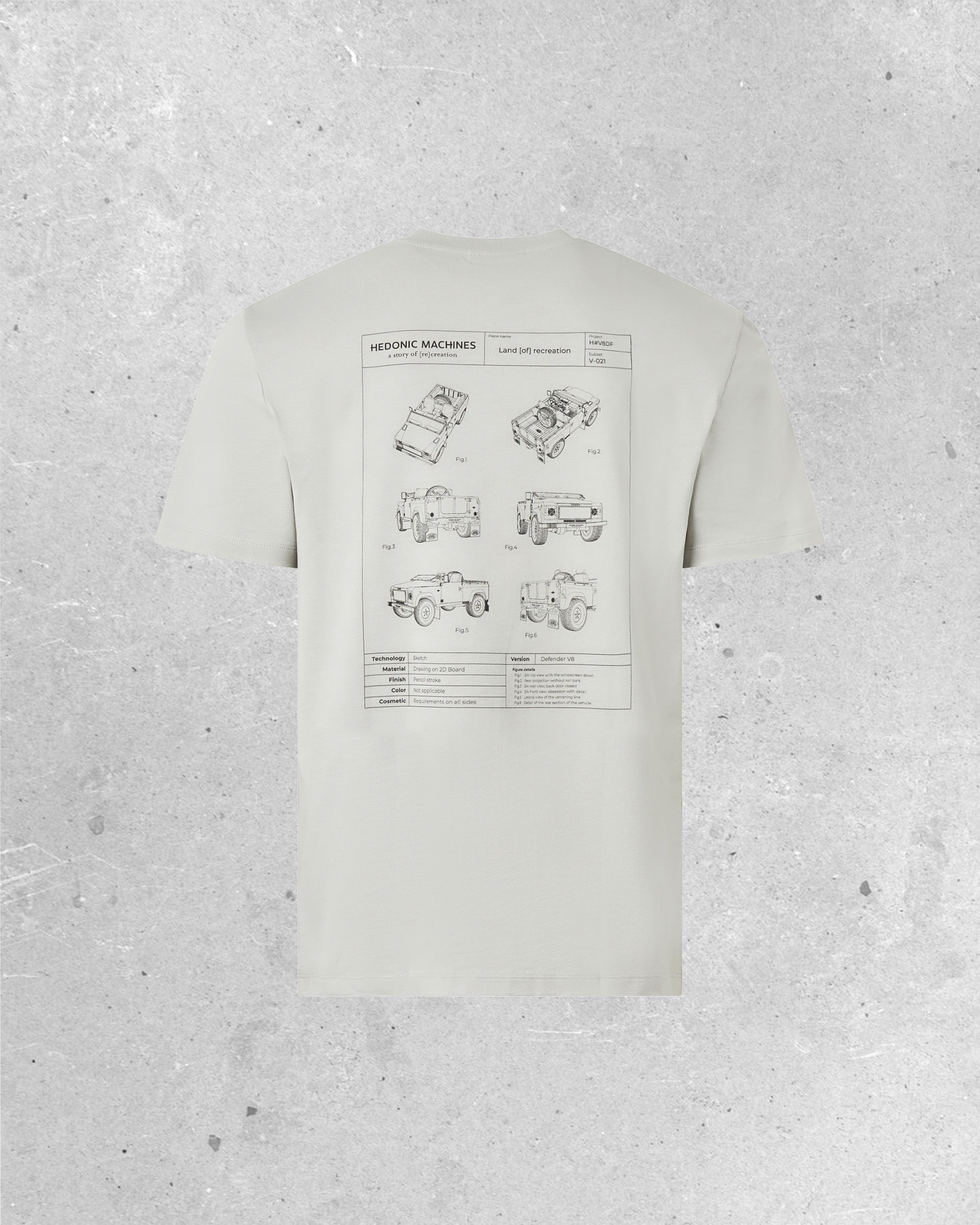 T-shirt Regular V8 Technical Sheet - White