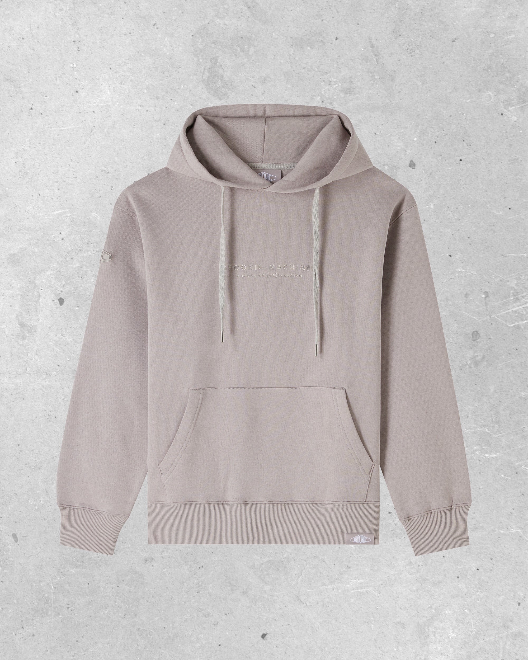 Gray hooded sweatshirt - Basics - Greige embroidery