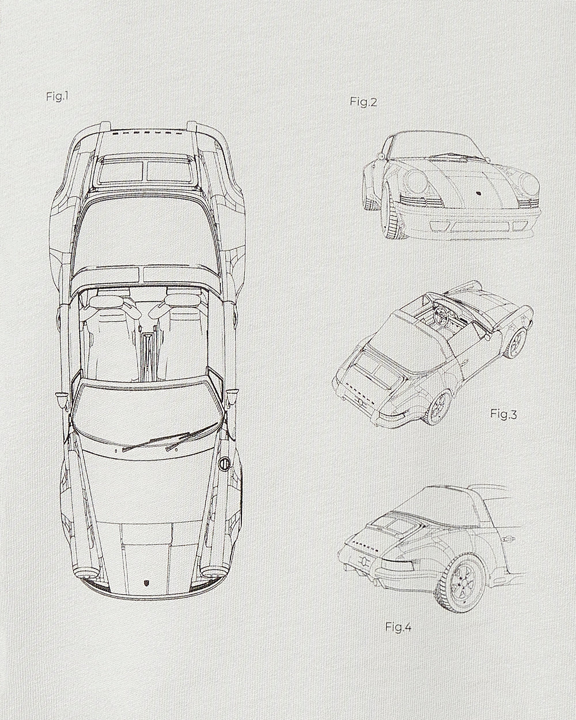 T-shirt Regular 911 Technical Sheet - White