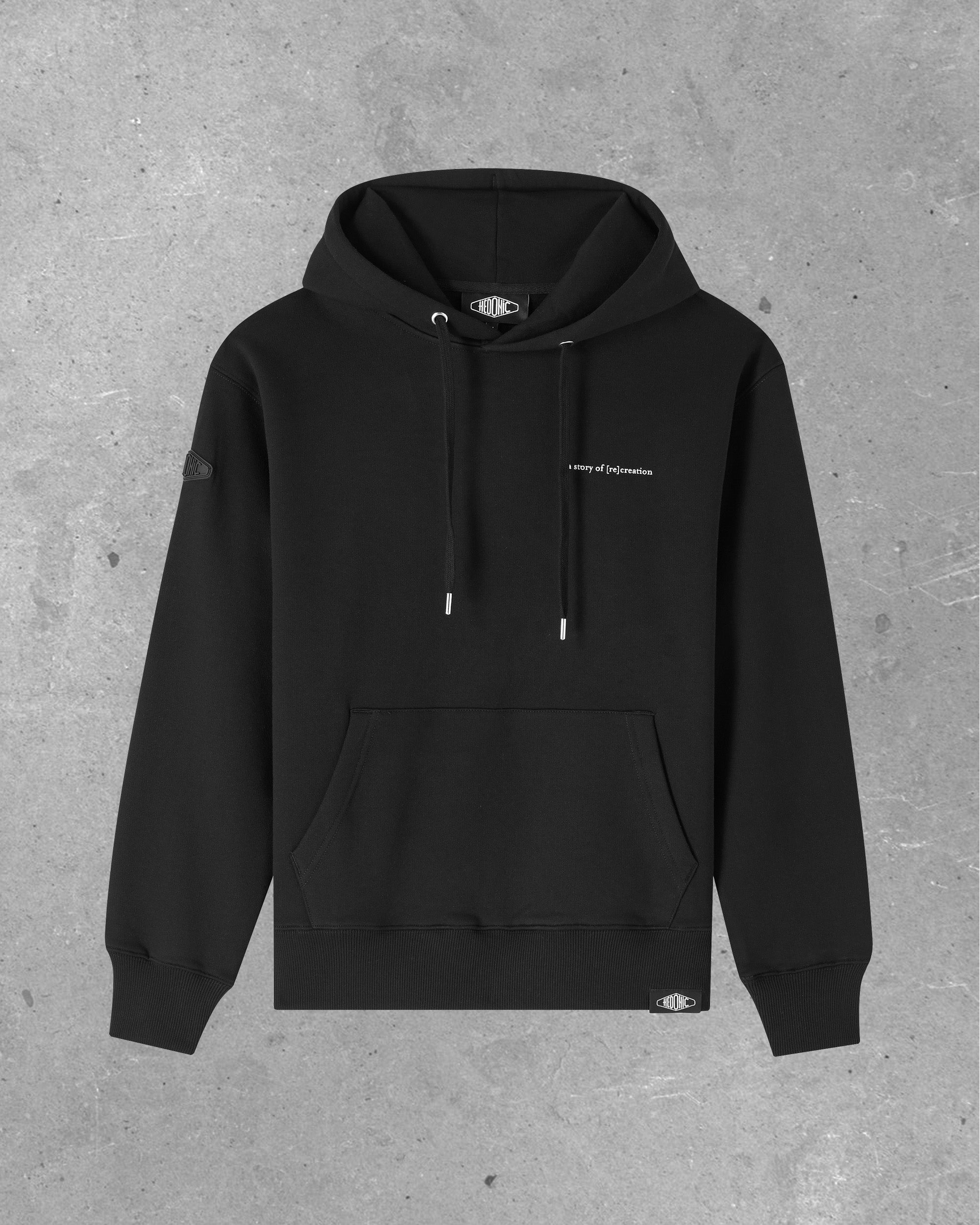 Black hoodie - [H]001 3D side view