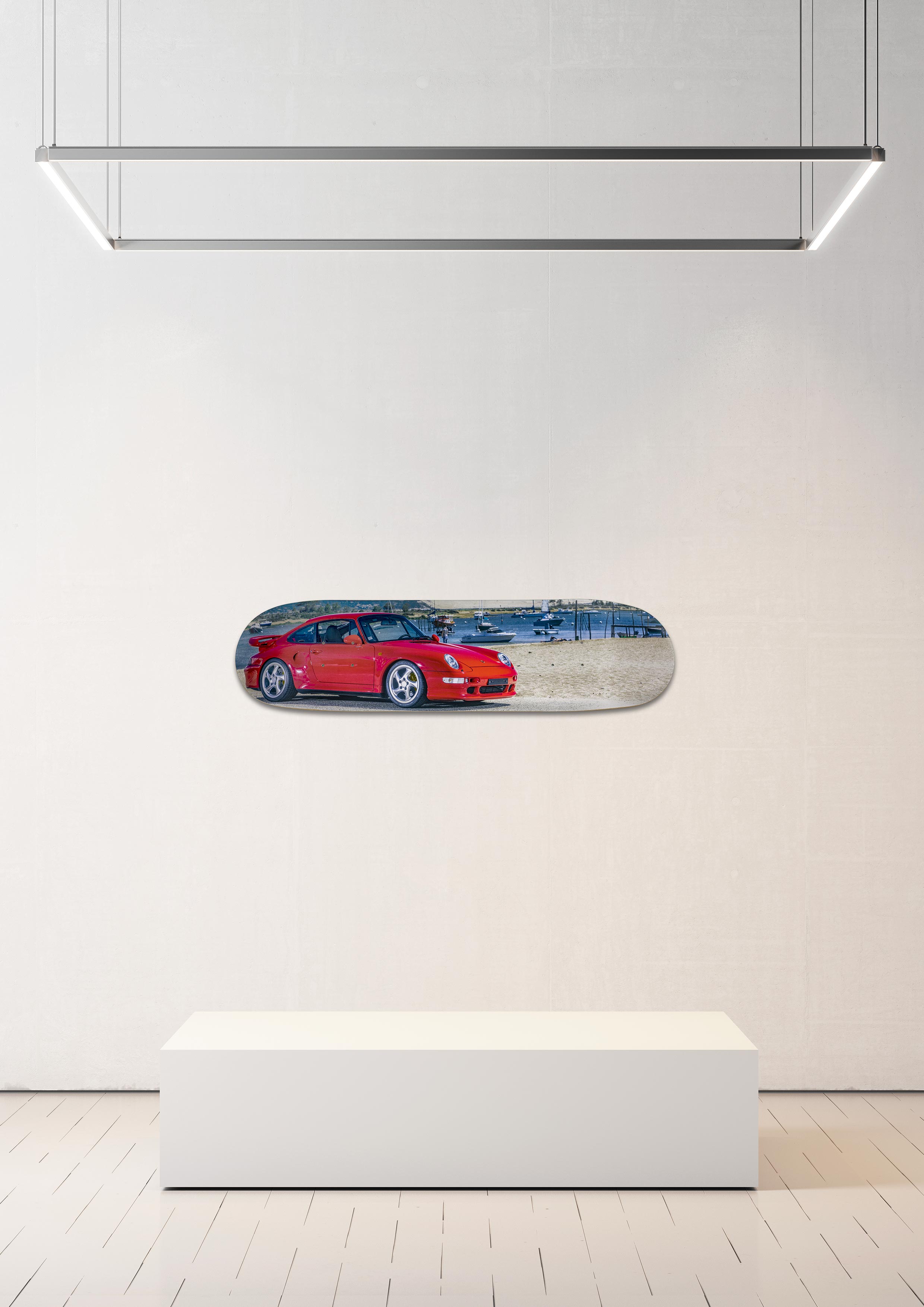 Planche de skate murale - édition très limitée Porsche 993 Turbo S - Serge Heitz