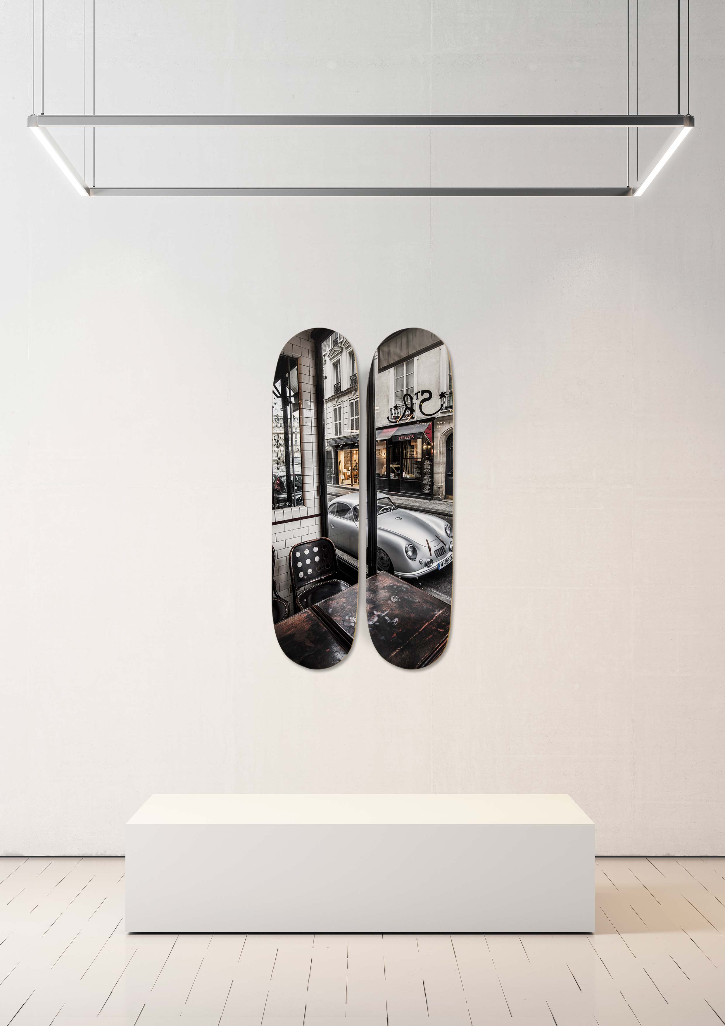 Planches de skate murale - diptyque Serge Heitz