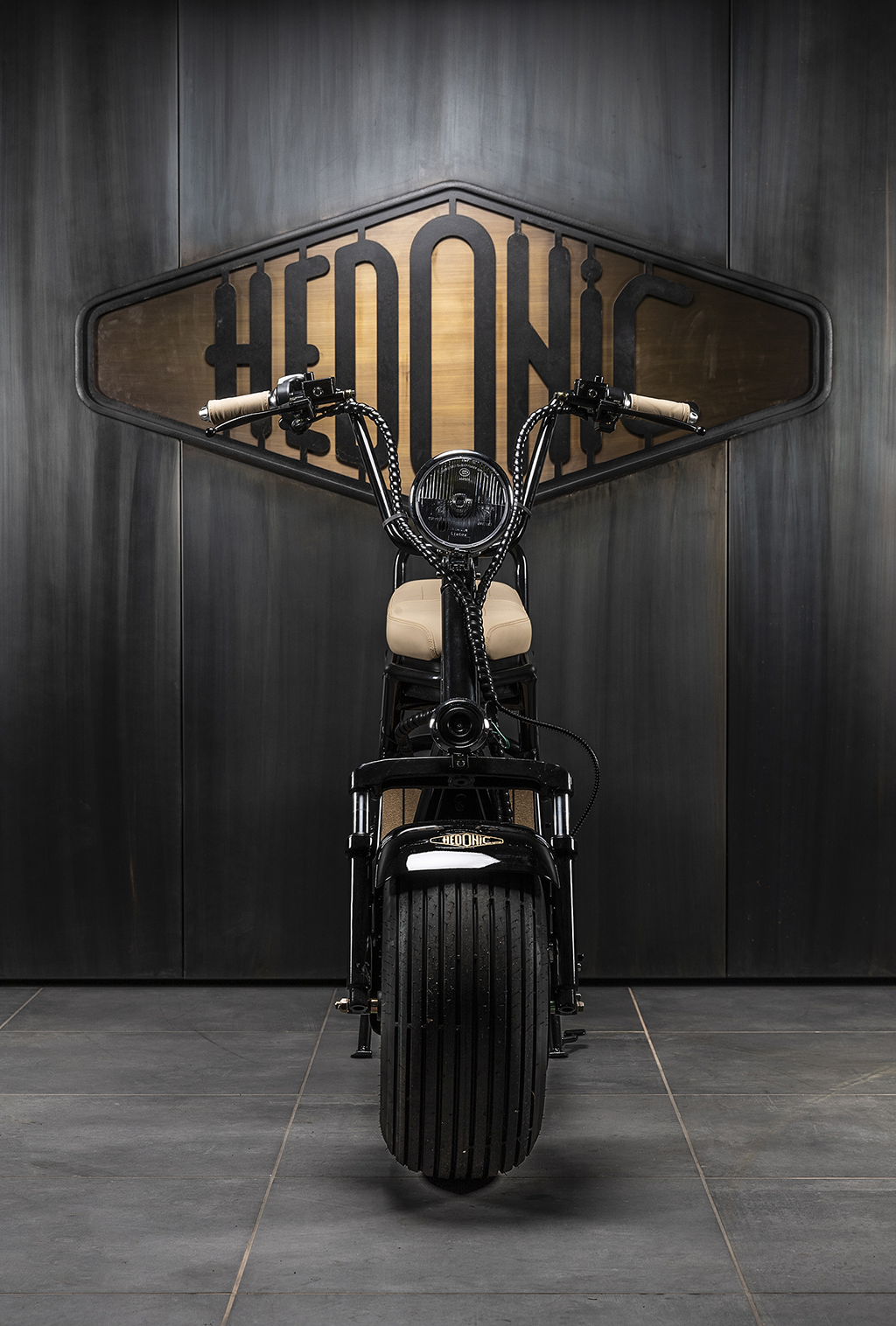 Black electric scooter
