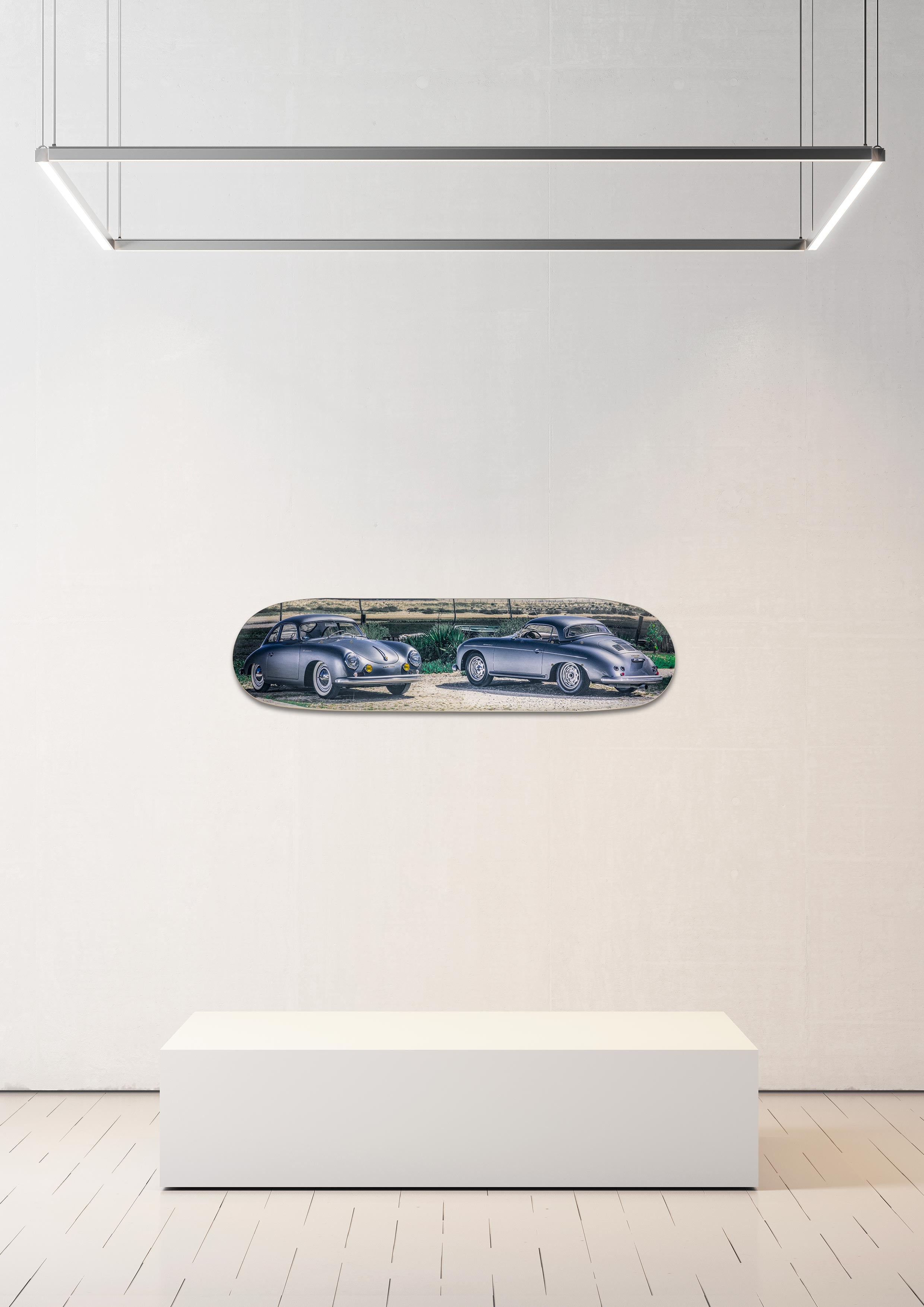 Planche de skate murale - édition très limitée duo de Porsche 356 GT - Serge Heitz