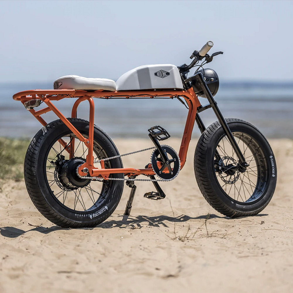 Hedonic x Super 73 Electric Bike - Orange &amp; White